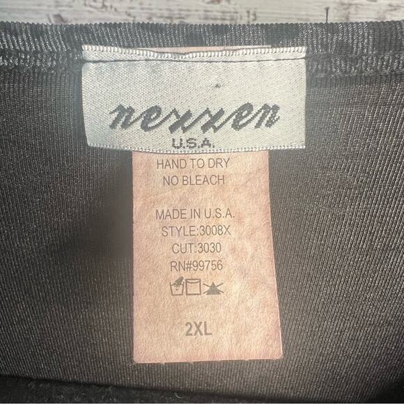 Y2K Cowl Neck Animal Print Rose Whimsigoth Top Nexxen 2 XL - Picture 6 of 6